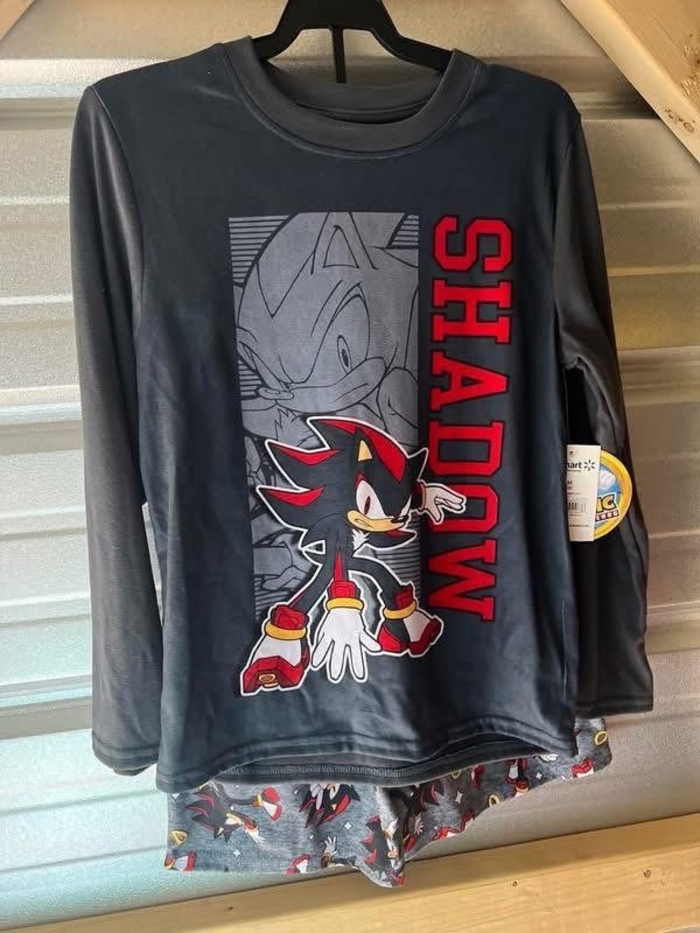 Kids Shadow Graphic Long-Sleeve Top - Black